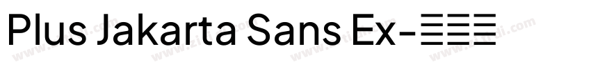Plus Jakarta Sans Ex字体转换